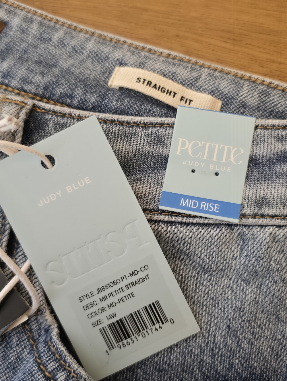 Judy Blue Mid Rise Rigid Magic Destroy Straight 14W Denim Jeans 881060 - Picture 7 of 16